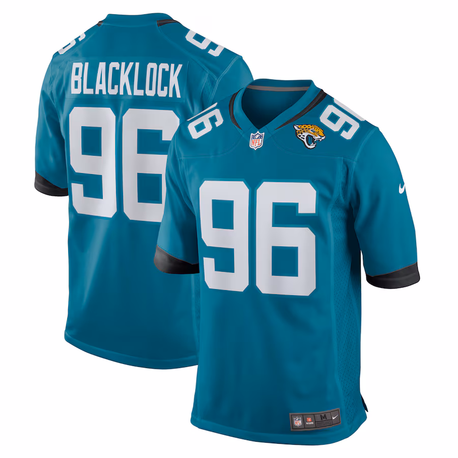 Men's Jacksonville Jaguars Ross Blacklock Nike  Teal Team Game Jersey - Jersey