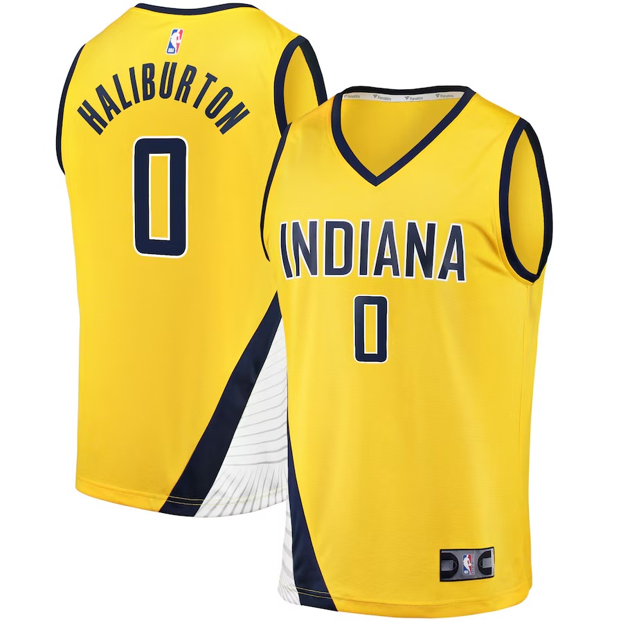 Men's Indiana Pacers Tyrese Haliburton Fanatics Gold Fast Break Replica Jersey - Statement Edition - Jersey