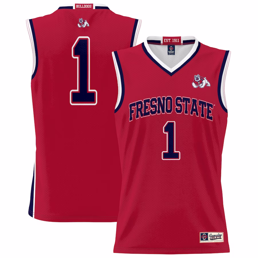 #1 Fresno State Bulldogs GameDay Greats Youth Lightweight Basketball Jersey - Red - Jersey