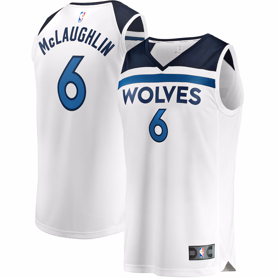 Youth Minnesota Timberwolves Jordan McLaughlin Fanatics White Fast Break Replica Player Jersey - Association Edition - Jersey
