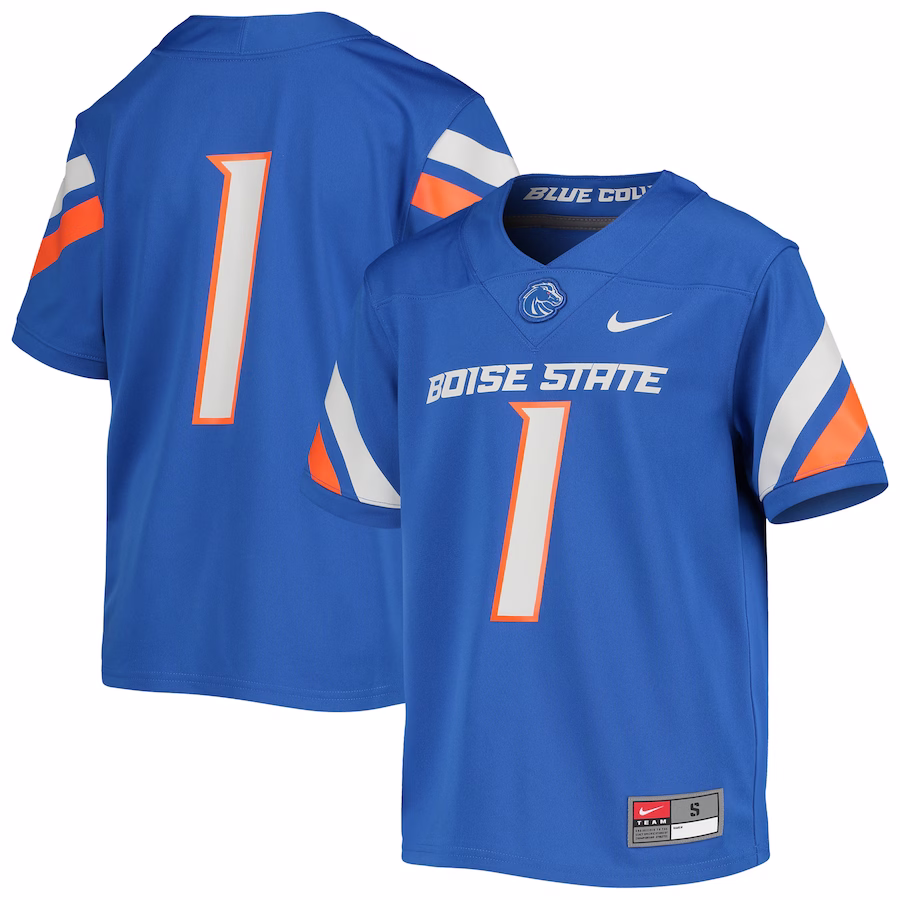 #1 Boise State Broncos Nike Youth Untouchable Football Jersey - Royal - Jersey
