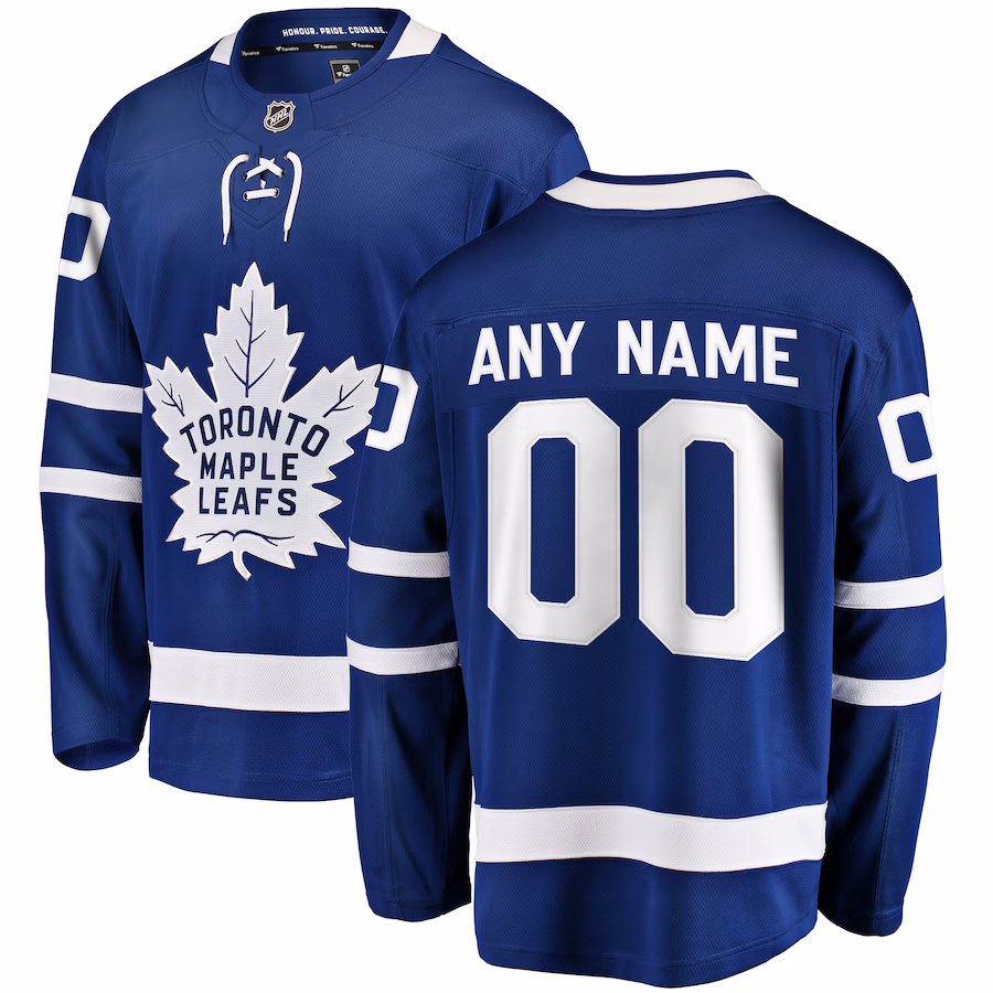 Men's Toronto Maple Leafs Fanatics Blue Home Breakaway Custom Jersey - Jersey