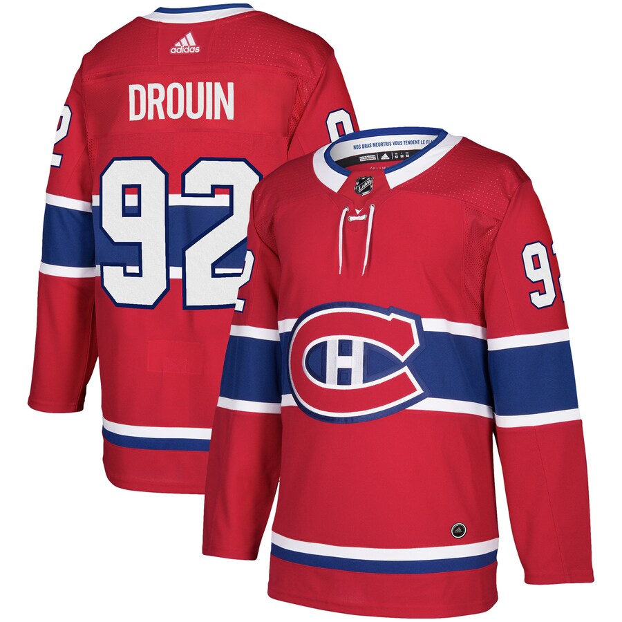 Men's Montreal Canadiens Jonathan Drouin adidas Red Authentic Player Jersey - Jersey