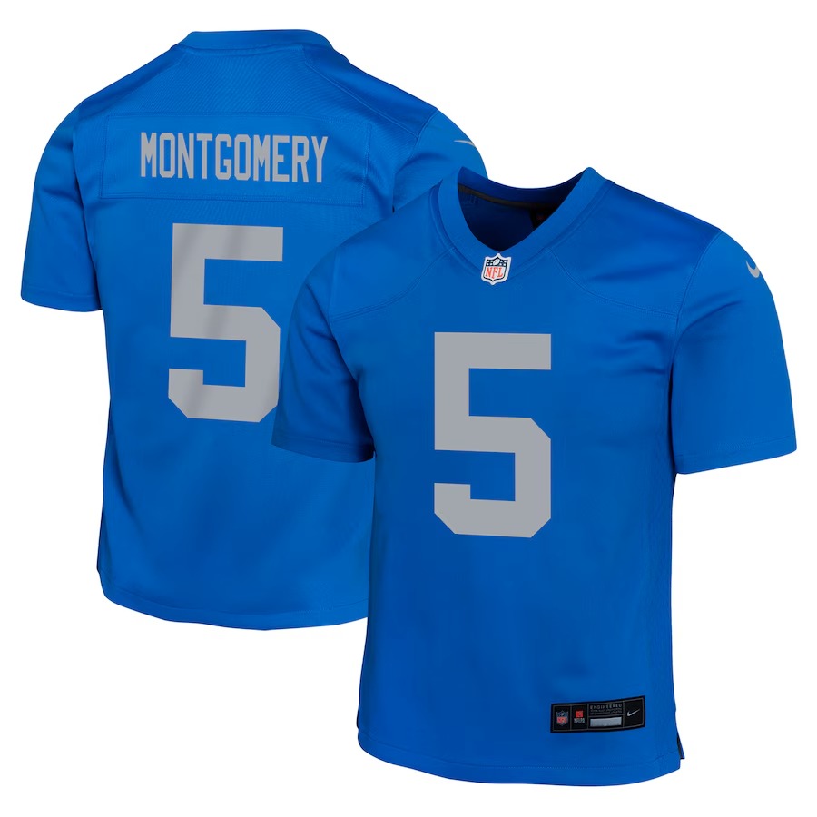 Youth Detroit Lions David Montgomery Nike Blue Alternate Player Game Jersey - Jersey