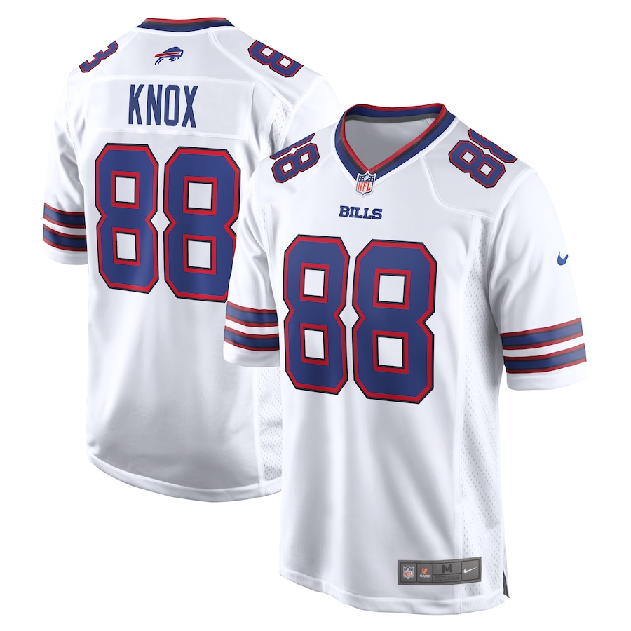 Men's Buffalo Bills Dawson Knox Nike White Away Game Player Jersey - Jersey