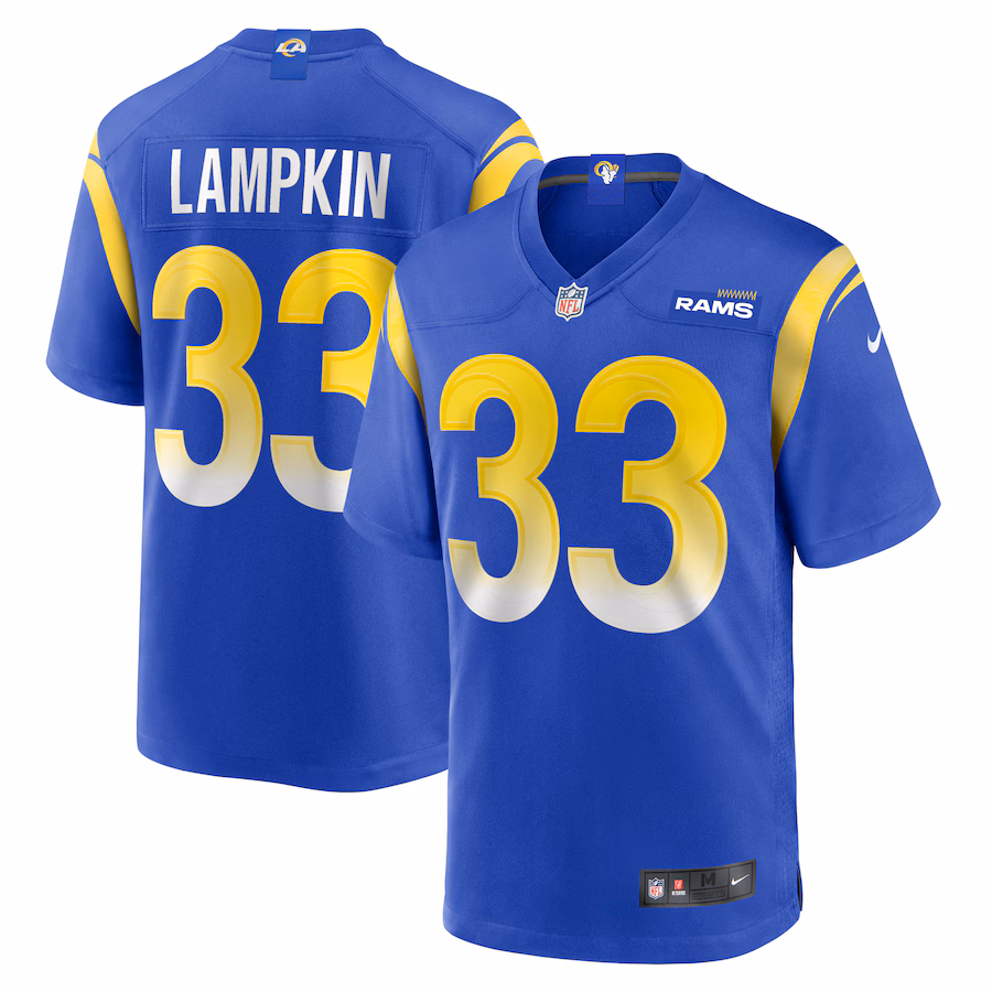 Men's Los Angeles Rams Cam Lampkin Nike  Royal Game Jersey - Jersey