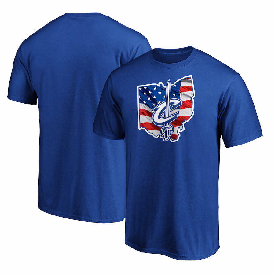 Men's Cleveland Cavaliers Royal Banner State T-Shirt - Jersey