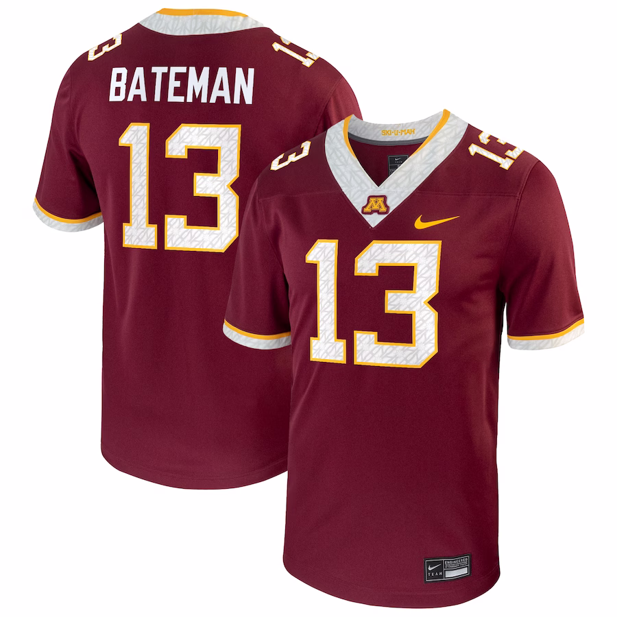 Rashod Bateman Minnesota Golden Gophers Nike Player Game Jersey - Maroon - Jersey