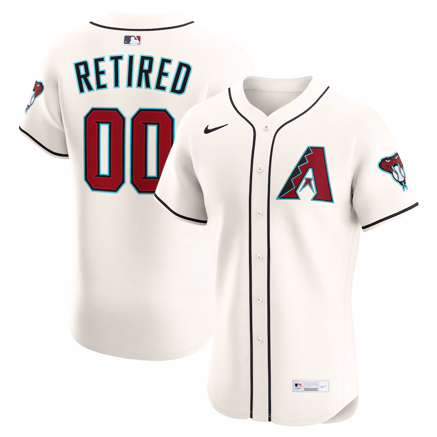 Men's Arizona Diamondbacks Nike Cream Home Elite Pick-A-Player Retired Roster Jersey - Jersey