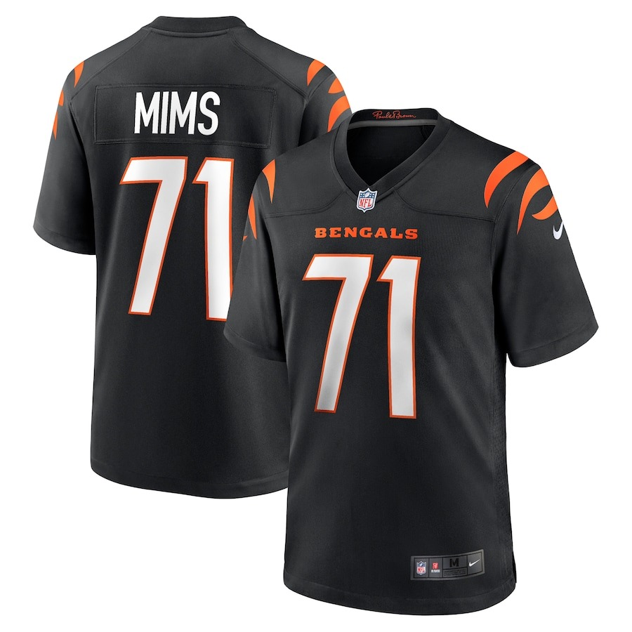 Men's Cincinnati Bengals Amarius Mims Nike Black 2024 NFL Draft First Round Pick Player Game Jersey - Jersey