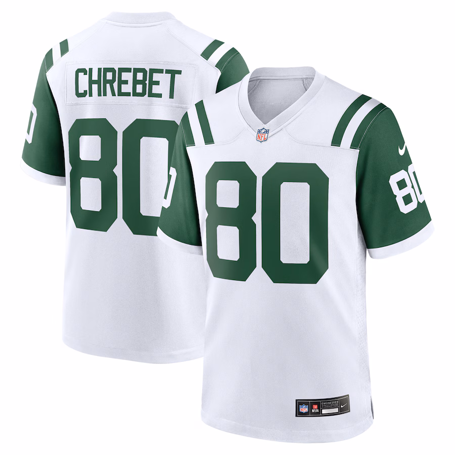 Men's New York Jets Wayne Chrebet Nike White Classic Alternate Retired Player Game Jersey - Jersey