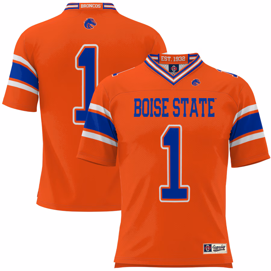 #1 Boise State Broncos GameDay Greats Youth Football Jersey - Orange - Jersey
