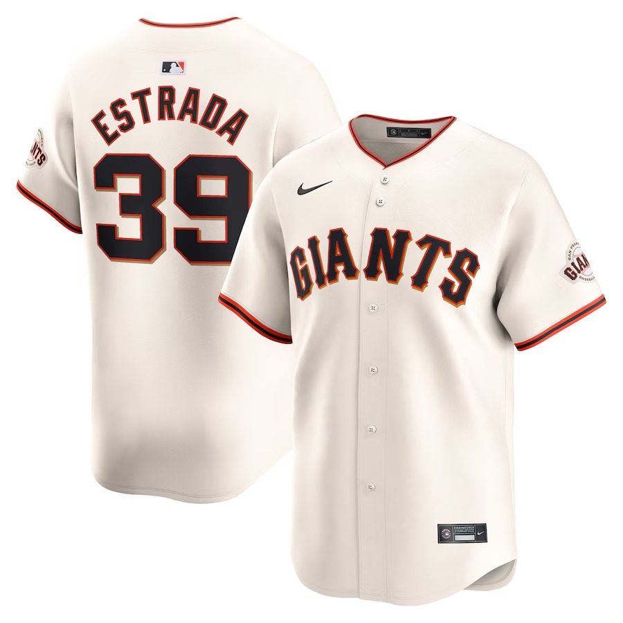 Men's San Francisco Giants Thairo Estrada Nike Cream Home Limited Player Jersey - Jersey