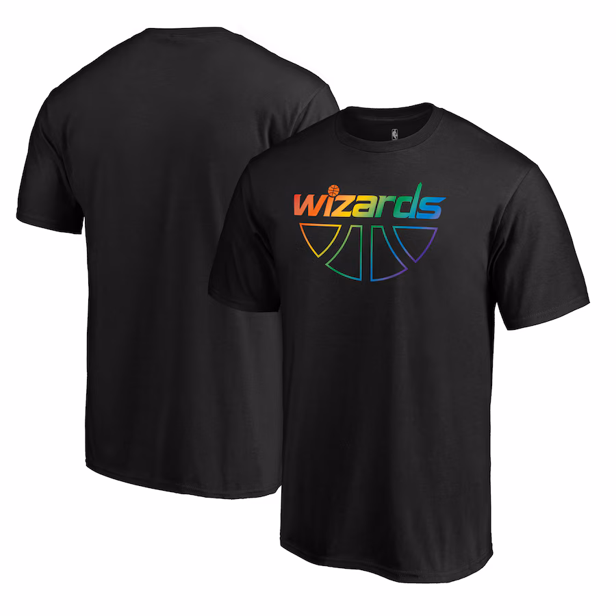 Men's Washington Wizards Black Team Pride Wordmark T-Shirt - Jersey