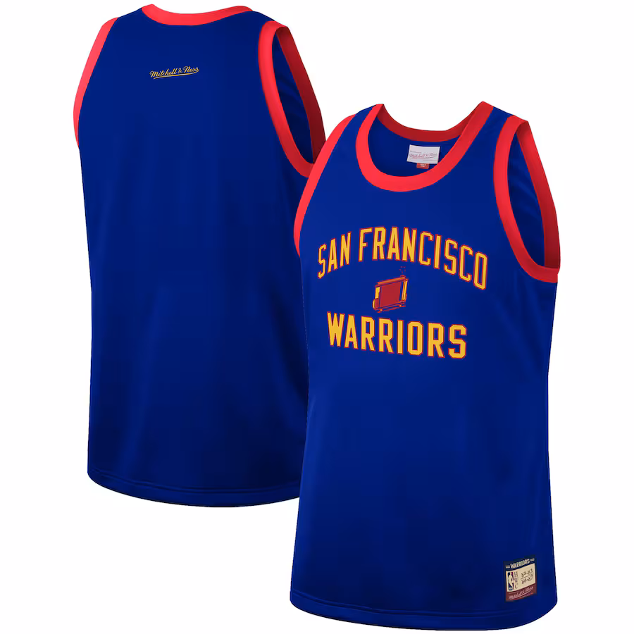 Men's Golden State Warriors Mitchell & Ness Royal Hardwood Classics Team Heritage Fashion Jersey - Jersey