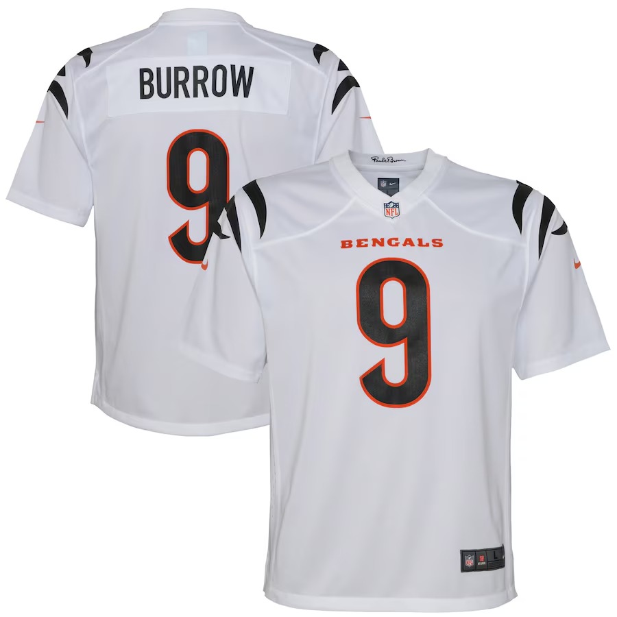 Youth Cincinnati Bengals Joe Burrow Nike White Game Jersey - Jersey
