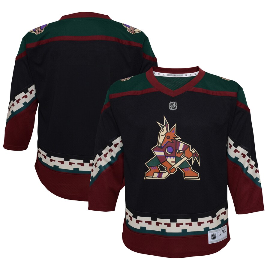 Youth Arizona Coyotes Black 2021/22 Home Replica Jersey - Jersey