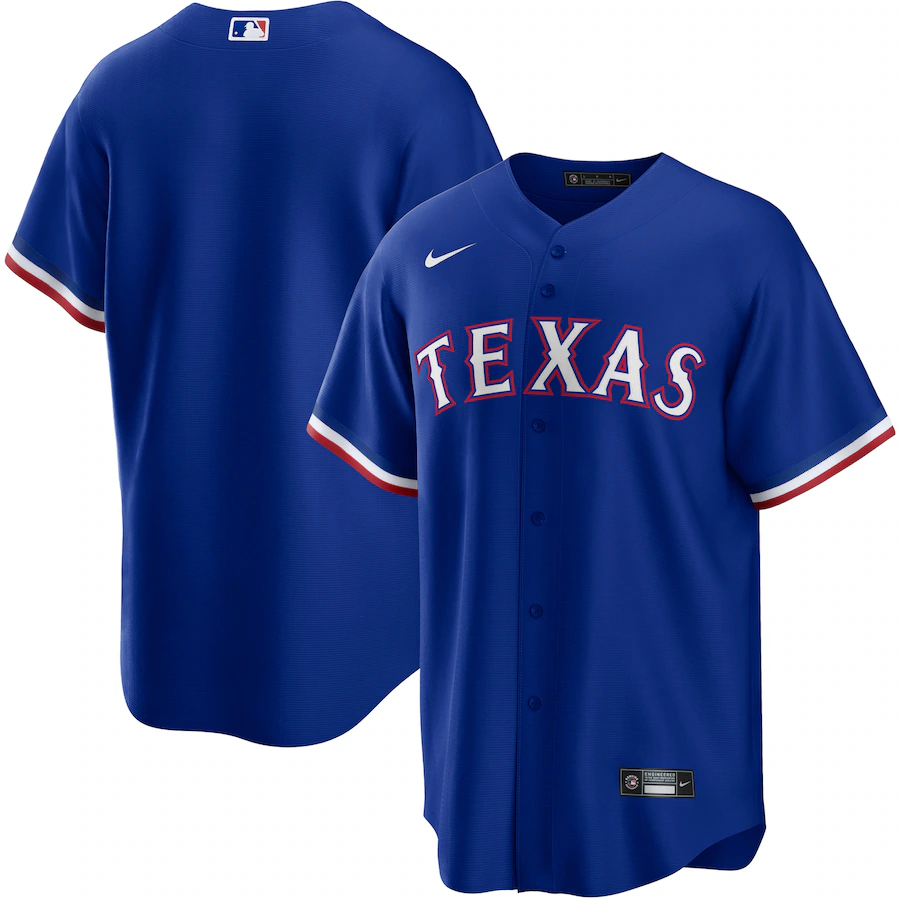 Men's Texas Rangers Nike Royal Alternate Replica Team Logo Jersey - Jersey