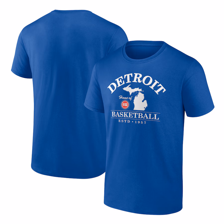 Men's Detroit Pistons Blue Tip-Off T-Shirt - Jersey