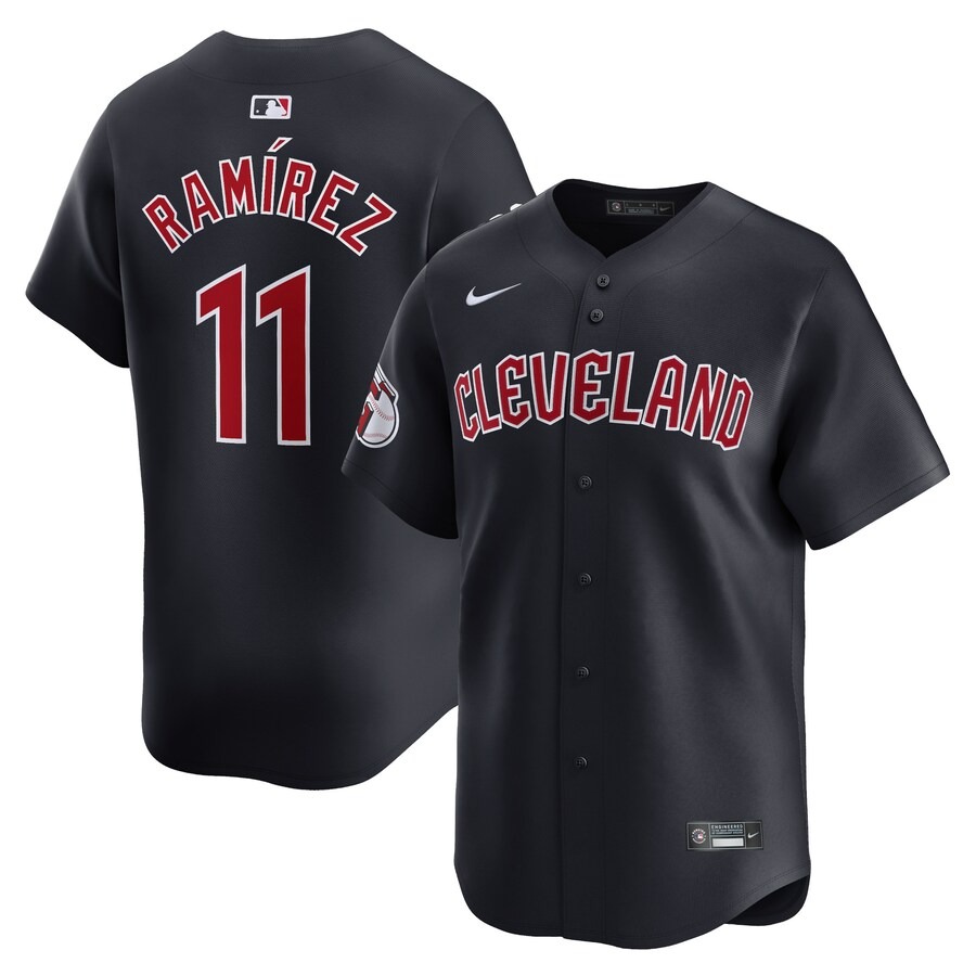 Men's Cleveland Guardians José Ramírez Nike Navy Alternate Limited Player Jersey - Jersey