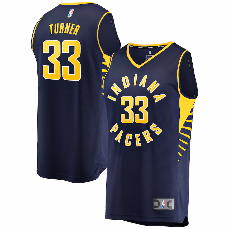 Men's Indiana Pacers Myles Turner Fanatics Navy Fast Break Replica Jersey - Icon Edition - Jersey