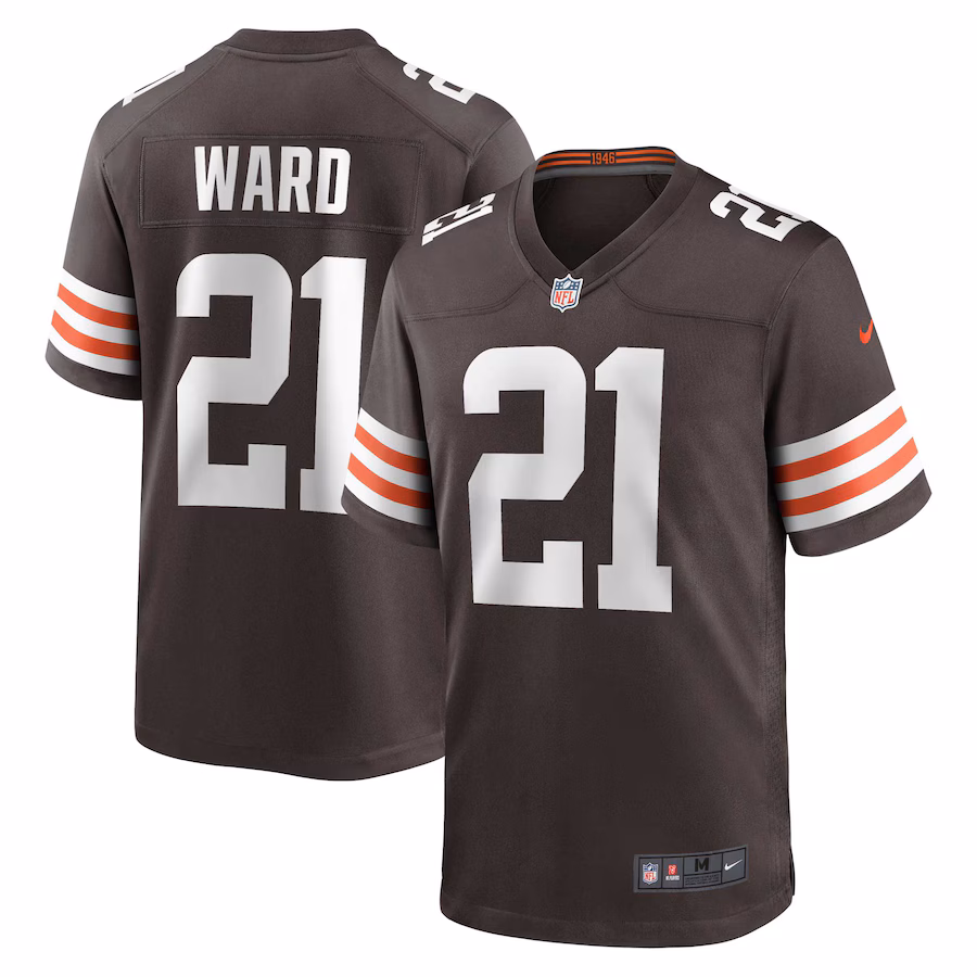 Men's Cleveland Browns Denzel Ward Nike Brown Game Jersey - Jersey