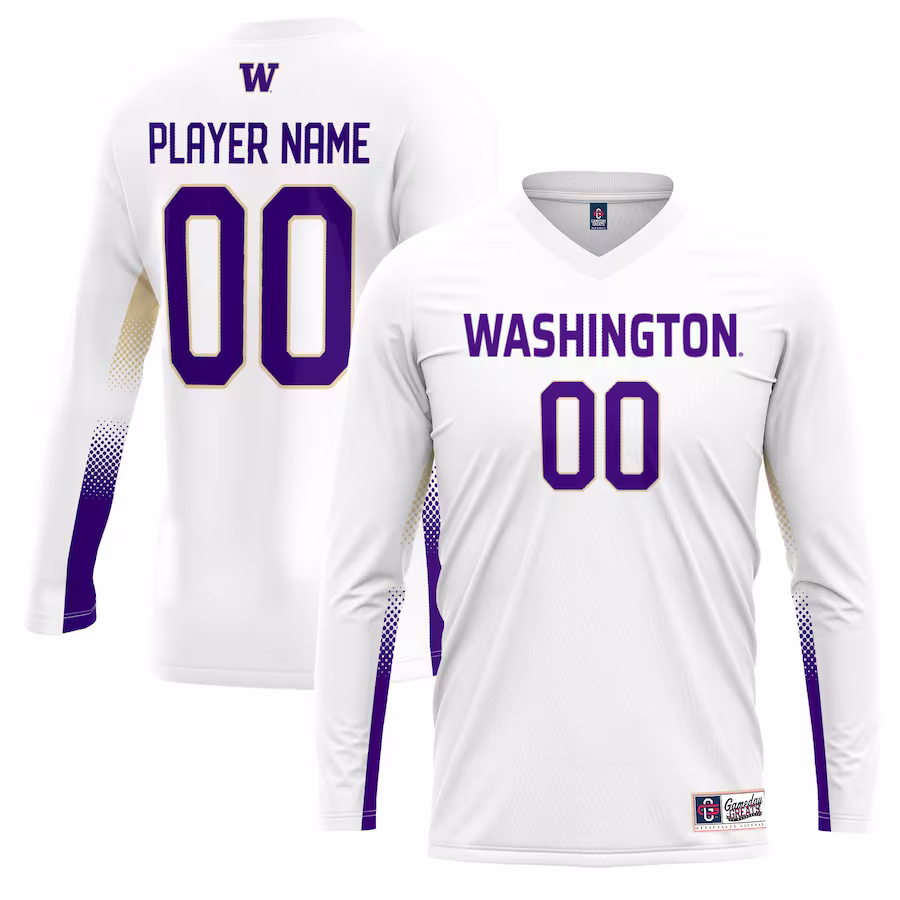 Washington Huskies GameDay Greats Youth NIL Lightweight Volleyball Jersey - White - Jersey