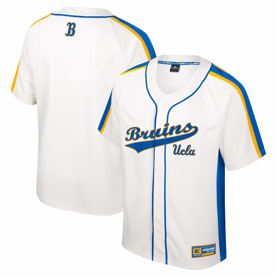 Men's Colosseum Cream UCLA Bruins Ruth Button-Up Baseball Jersey - Jersey