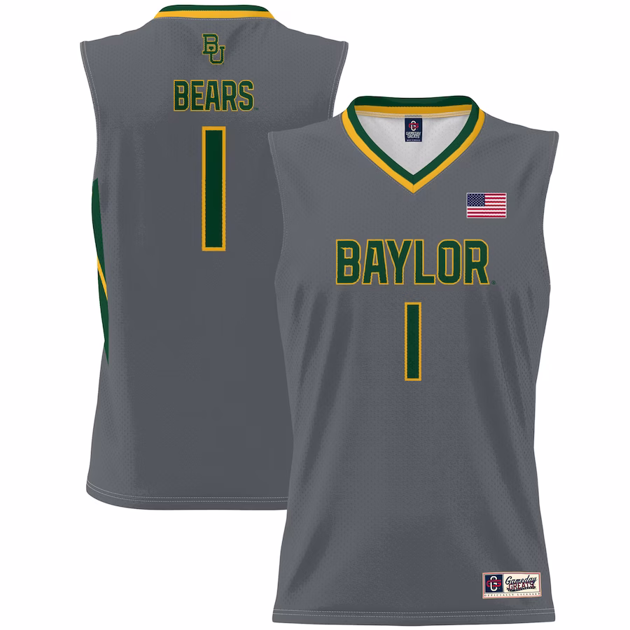 #1 Baylor Bears GameDay Greats Unisex Lightweight Basketball Jersey - Gray - Jersey