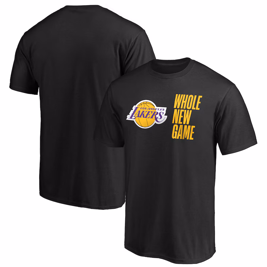Men's Los Angeles Lakers Black Whole New Game Team T-Shirt - Jersey