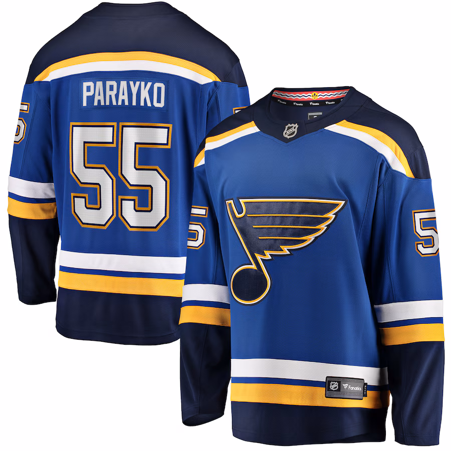 Men's St. Louis Blues Colton Parayko Fanatics Blue Home Breakaway Player Jersey - Jersey