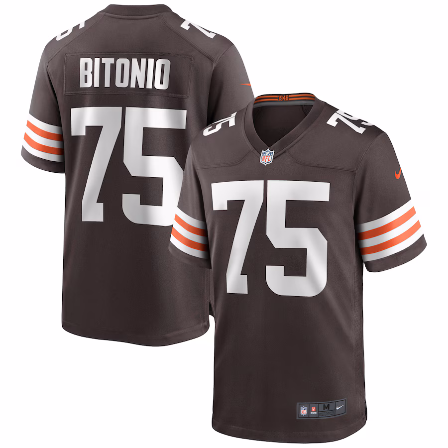 Men's Cleveland Browns Joel Bitonio Nike Brown Game Jersey - Jersey