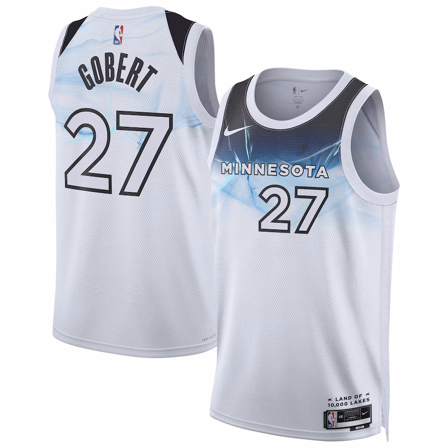 Unisex Minnesota Timberwolves Rudy Gobert Nike White 2024/25 Swingman Player Jersey - City Edition - Jersey