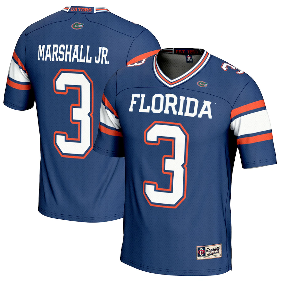 Jason Marshall Jr. Florida Gators GameDay Greats NIL Player Football Jersey - Royal - Jersey
