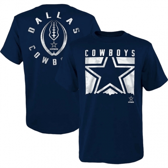 Men's Dallas Cowboys Navy Preschool Liquid Camo Logo T Shirt - Jersey