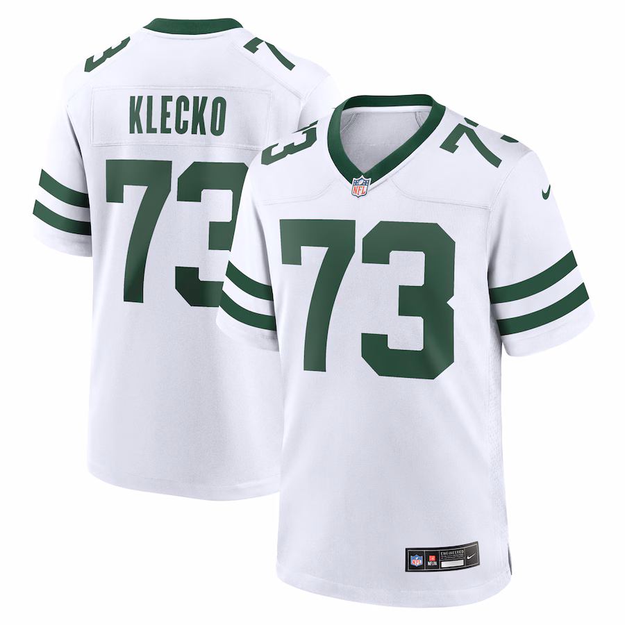 Men's New York Jets Joe Klecko Nike White Legacy Retired Player Game Jersey - Jersey