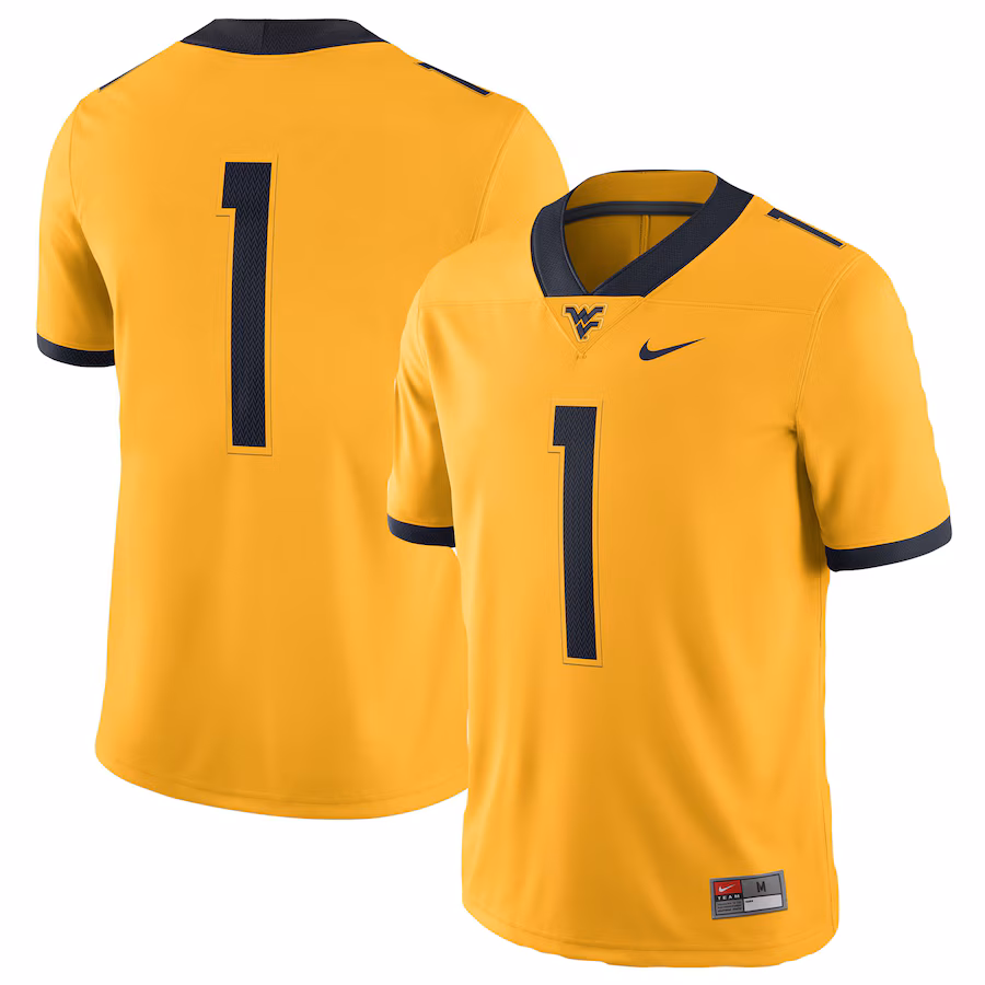 Men's Nike Gold West Virginia Mountaineers Alternate Game Jersey - Jersey