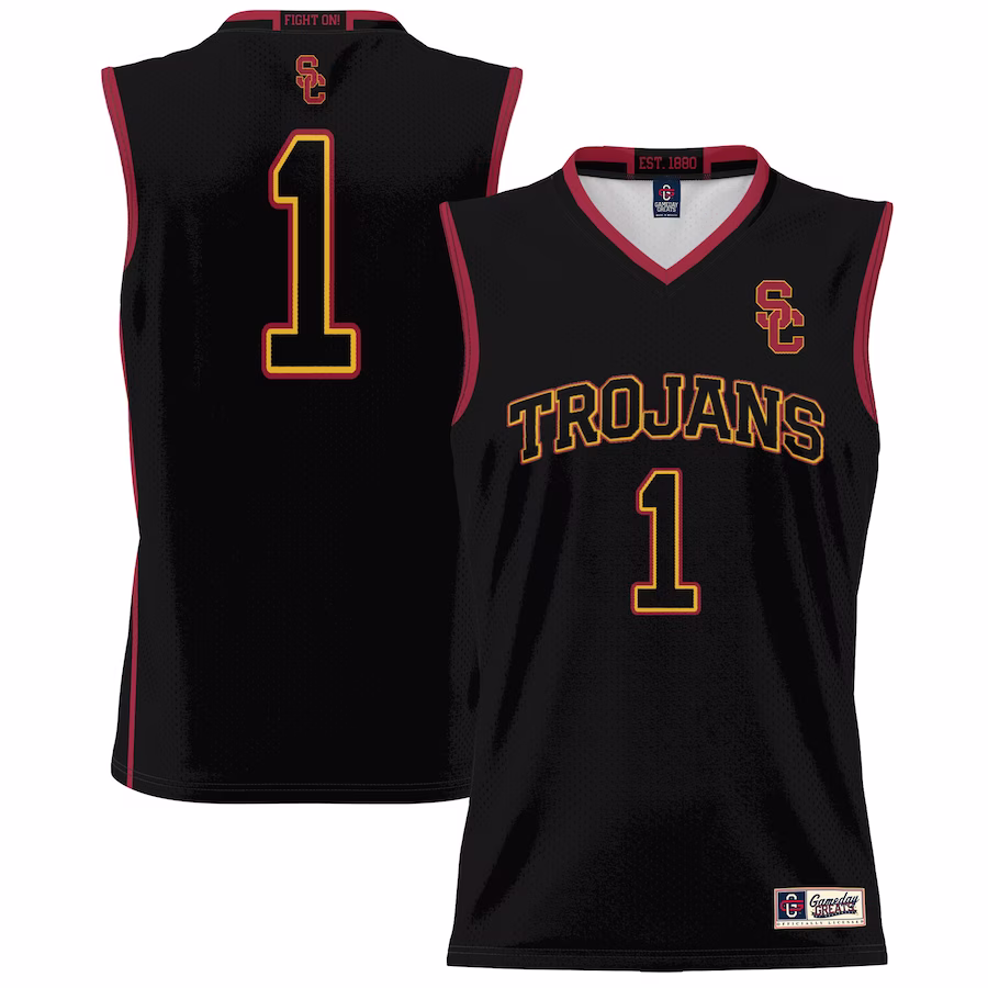 #1 USC Trojans GameDay Greats Unisex Lightweight Basketball Jersey - Black - Jersey