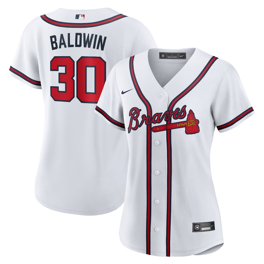 Women's Atlanta Braves Drake Baldwin Nike White Home Replica Jersey - Jersey