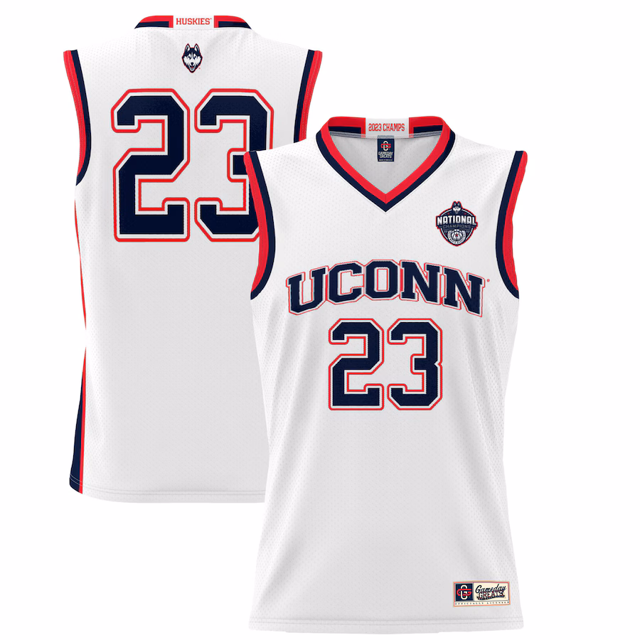 Men's GameDay Greats  White UConn Huskies 2023 NCAA Men's Basketball National Champions Lightweight Basketball Jersey - Jersey