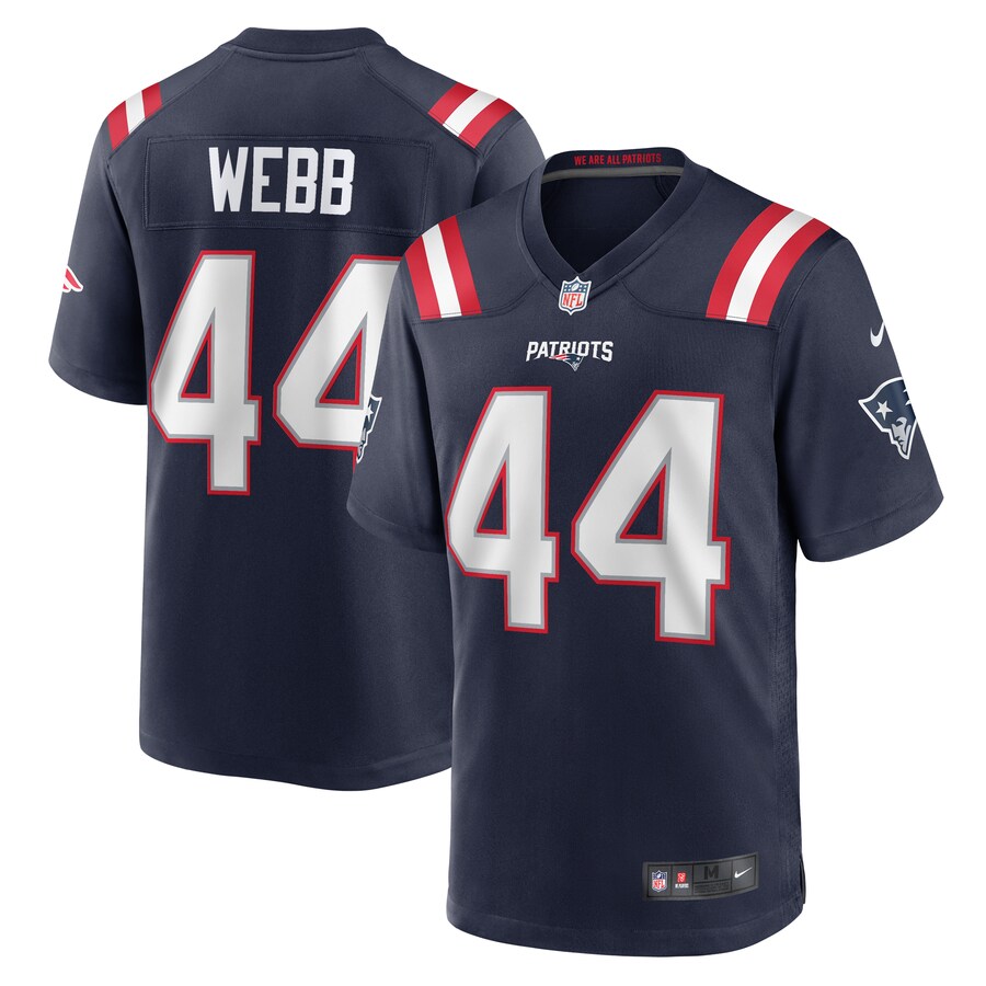 Men's New England Patriots Raleigh Webb Nike Navy Home Game Player Jersey - Jersey