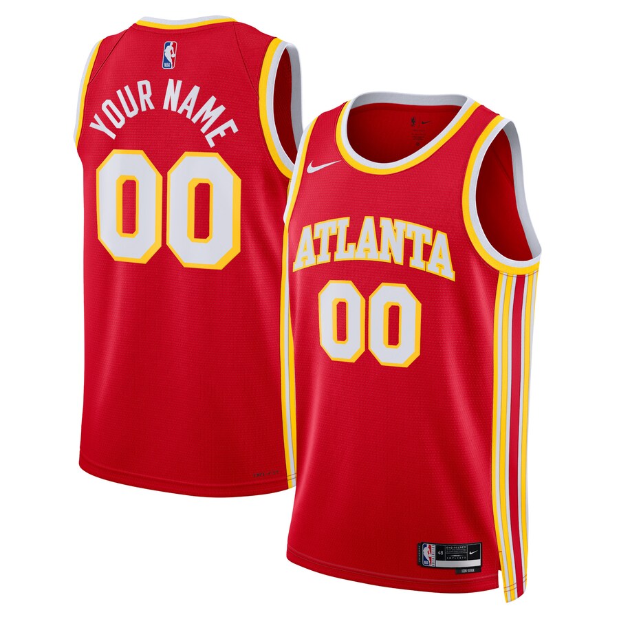 Unisex Atlanta Hawks Nike Red Swingman Custom Jersey - Icon Edition - Jersey