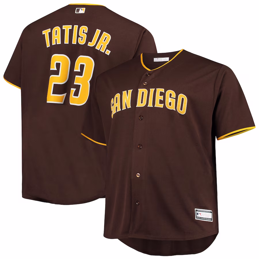 Men's San Diego Padres Fernando Tatis Jr. Brown Big & Tall Replica Player Jersey - Jersey