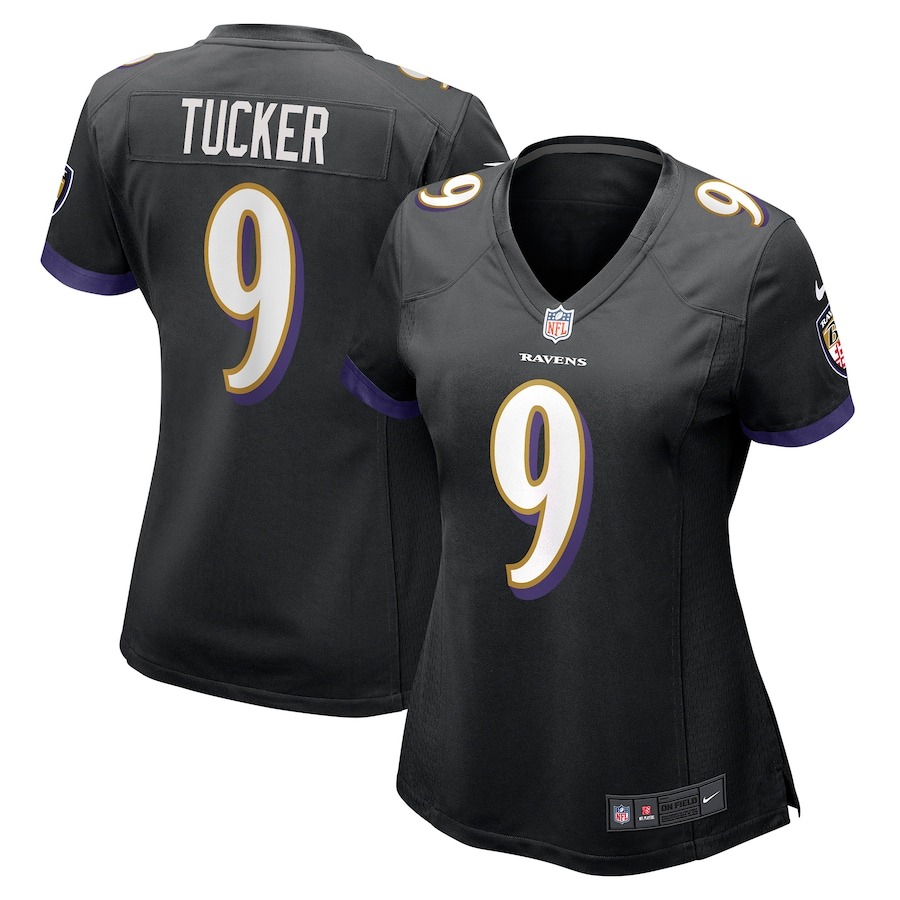 Women's Baltimore Ravens Justin Tucker Nike Black Game Jersey - Jersey