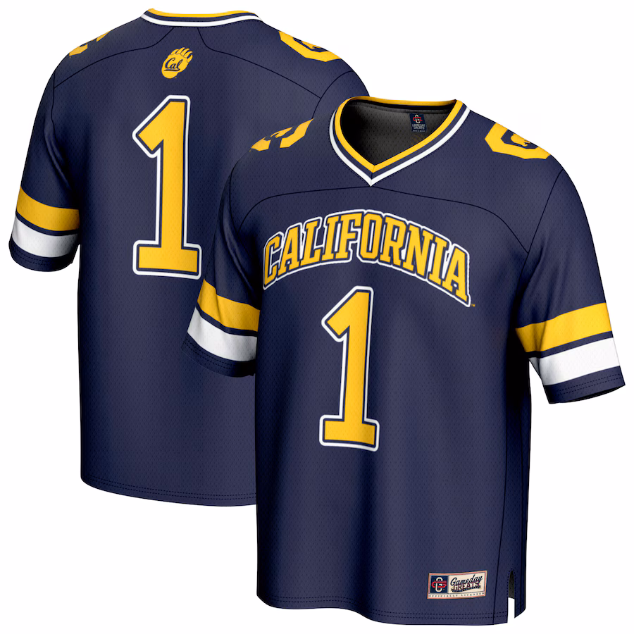 Unisex GameDay Greats #1 Navy Cal Bears Collegiate Football Fashion Jersey - Jersey