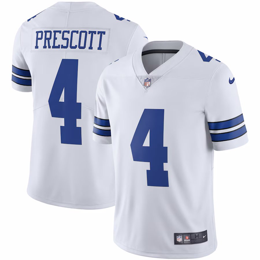 Men's Dallas Cowboys Dak Prescott Nike White Vapor Limited Player Jersey - Jersey