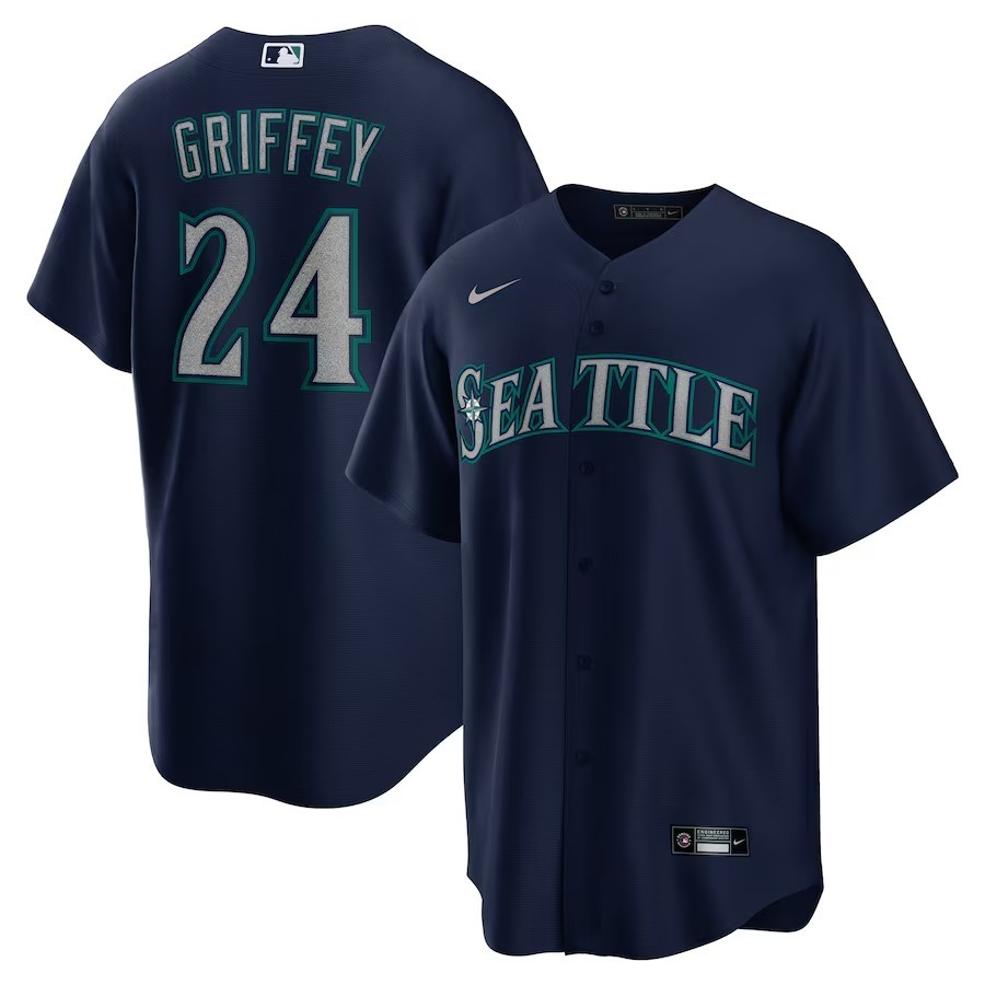 Men's Seattle Mariners Ken Griffey Jr. Nike Navy Alternate Replica Player Jersey - Jersey