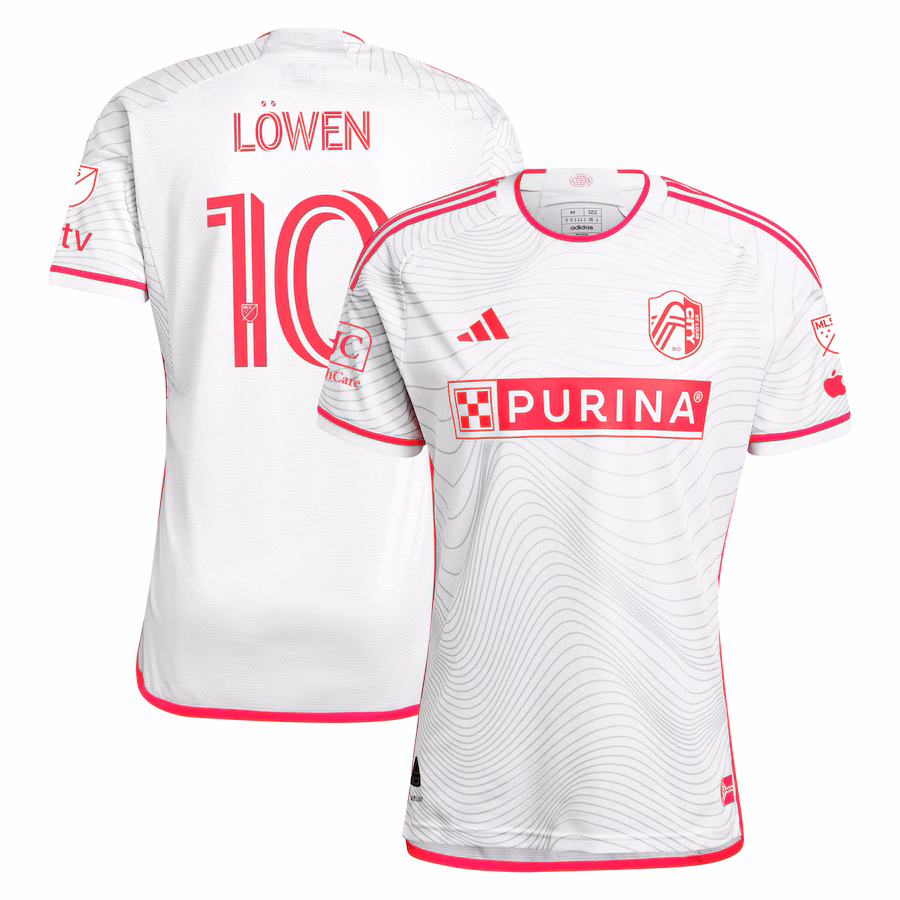 Men's St. Louis City SC Eduard Löwen adidas White 2024 The Confluence Kit Authentic Player Jersey - Jersey
