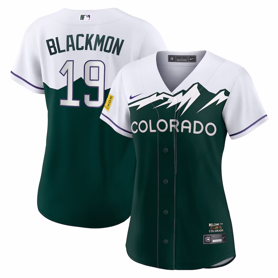 Women's Colorado Rockies Charlie Blackmon Nike White/Forest Green City Connect Replica Player Jersey - Jersey
