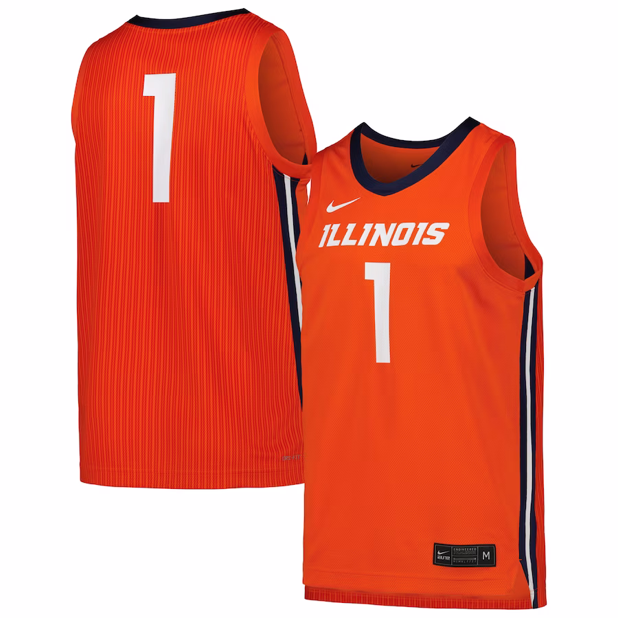 Illinois Fighting Illini Nike Replica Basketball Jersey - Orange - Jersey